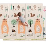UANLAUO Baby Play Mat,71x 79Extra Large Playmats,Foldable Baby Play Mat for Floor,Non-Toxic Tummy Time and Crawling Playmat,Thick Foam Play Mat for Baby,Reversible Portable for Infant,Toddler