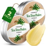 Tea Tree Oil Balm- All Natural | Great Cream for Soothing Eczema, Cracked Foot, Rashes, Jock Itch, Bug Bites, Folliculitis, Acne, Itchy Skin, Cuticles, Psoriasis, Saddle Sores- For Women & Men, 2-Pack