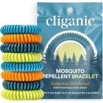 Cliganic 40 Pack Mosquito Repellent Bracelets for Adults & Kids - Natural DEET-Free Bands, Individually Wrapped