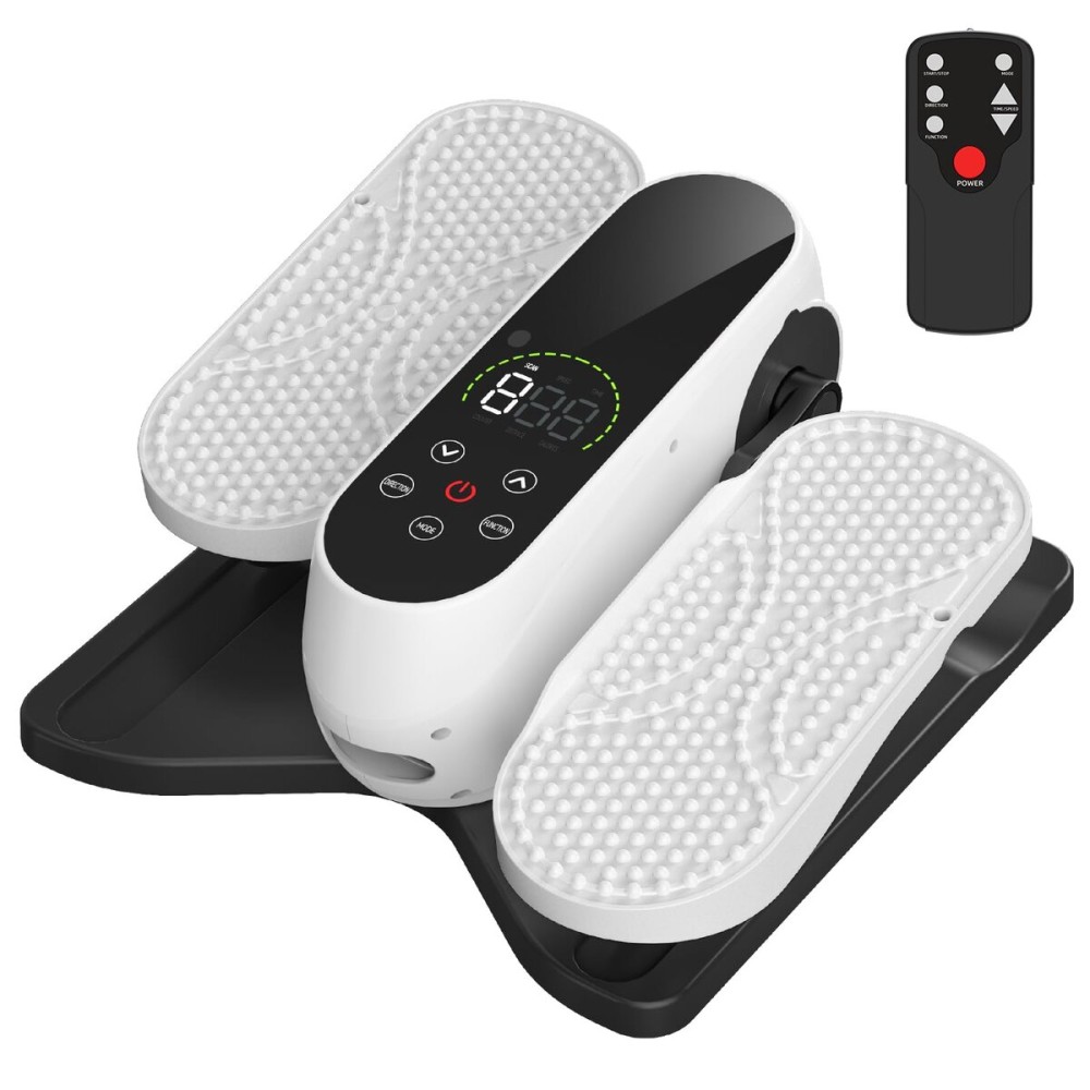 Under Desk Elliptical Machine, Electric Leg Exerciser as Seen on TV,12 Speeds Leg Exerciser While Sitting for Seniors, Quiet Pedal Exerciser with Remote Control for Home Office(White)