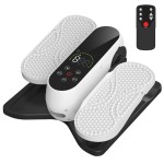 Under Desk Elliptical Machine, Electric Leg Exerciser as Seen on TV,12 Speeds Leg Exerciser While Sitting for Seniors, Quiet Pedal Exerciser with Remote Control for Home Office(White)