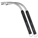 ARECTECH Electric Arc Candle Lighter Flameless Rechargeable USB Long Lighters for Candle Cooking BBQs Fireworks Black 2 Pack