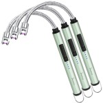 SUPRUS Electric Candle Lighter USB Type C Rechargeable Lighter Steel Shell & Hanging Hook with 360 Flexible Neck(Green, 3)