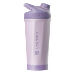 VOLTRX ChillMix Shaker Bottle Insulated Stainless Steel - USB C Rechargeable Electric Protein Shake Mixer, Shaker Cups for Protein Shakes and Meal Replacement, Dream Purple, 16 oz