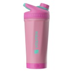 VOLTRX ChillMix Shaker Bottle Insulated Stainless Steel - USB C Rechargeable Electric Protein Shake Mixer, Shaker Cups for Protein Shakes and Meal Replacement, Radiant Rose, 16 oz