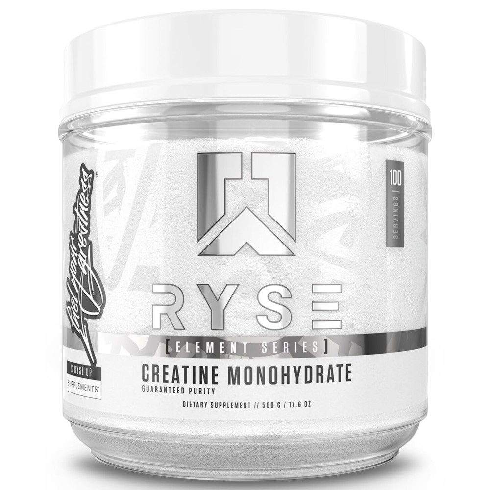 RYSE Creatine Monohydrate Powder - Unflavored - Supports Men & Women Lean Muscle Growth, Strength, Power, and Endurance - Helps Reduce Fatigue and Improve Workout Recovery - 100 Servings.