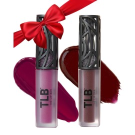 The Lip Bar - Nonstop Liquid Matte Lipstick Mini 2-Pack, Muse (Deep Berry) + Rebel (Deep Burgundy) - High Pigment - One Swipe - Long Lasting - Jojoba Oil & Vitamin E - Vegan - .24 fl oz