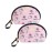 AmBealla 2PCS Cosmetic Bag Portable Storage Bag for Women,Cute Compact Travel Makeup Bag for Keys and Phone,Portable Bag for Girls,Pink