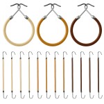 Hotop 15 Pieces Elastic Hook Hair Tie Styling Ponytail Holder Hooks Cord for Long Curly Hair(Apricot, Yellow-brown, Coffee)
