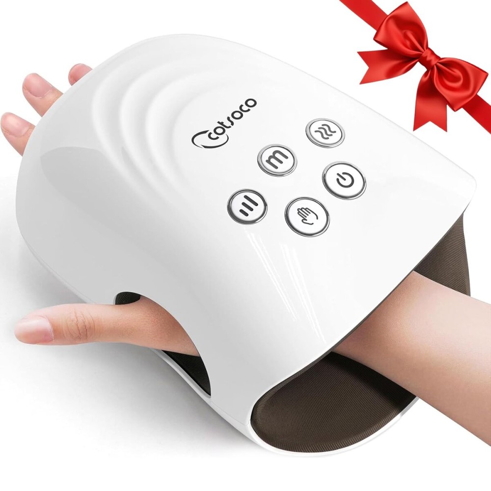 cotsoco Upgraded Hand Massager - 3Massage Sizes, Cordless Hand Massager with Heat & Compression for Arthritis and Carpal Tunnel, Gift for Men Women Family Friends, Relaxation at Home, Office, Outdoors
