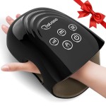 cotsoco Upgraded Hand Massager - 3Massage Sizes, Cordless Hand Massager with Heat & Compression for Arthritis and Carpal Tunnel, Gift for Men Women Family Friends, Relaxation at Home, Office, Black