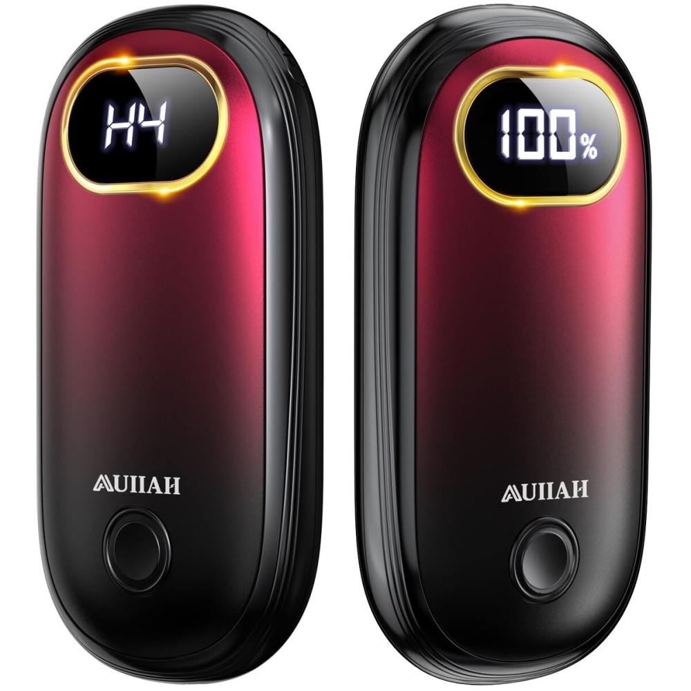 Hand Warmers Rechargeable - Electric Hand Warmers 2 Pack with Dual-Sided Heating for 15Hrs Warmth, LED Display & Flashlight, Hunting Essentials, Gifts for Christmas Man Women Raynauds Golf