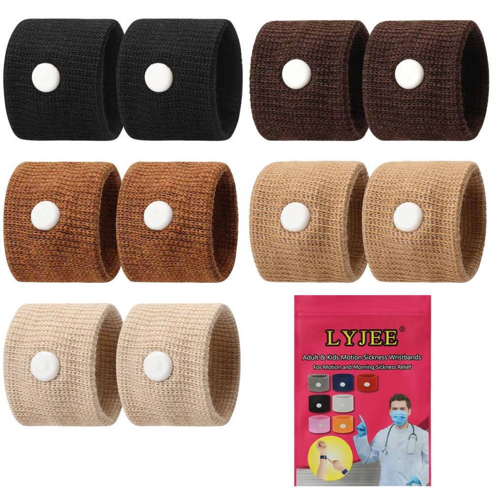 LYJEE Motion Sickness Bands for Adults and Kids Nausea Relief for Pregnant Women Seasickness Wristband for Cruise Ship Essentials