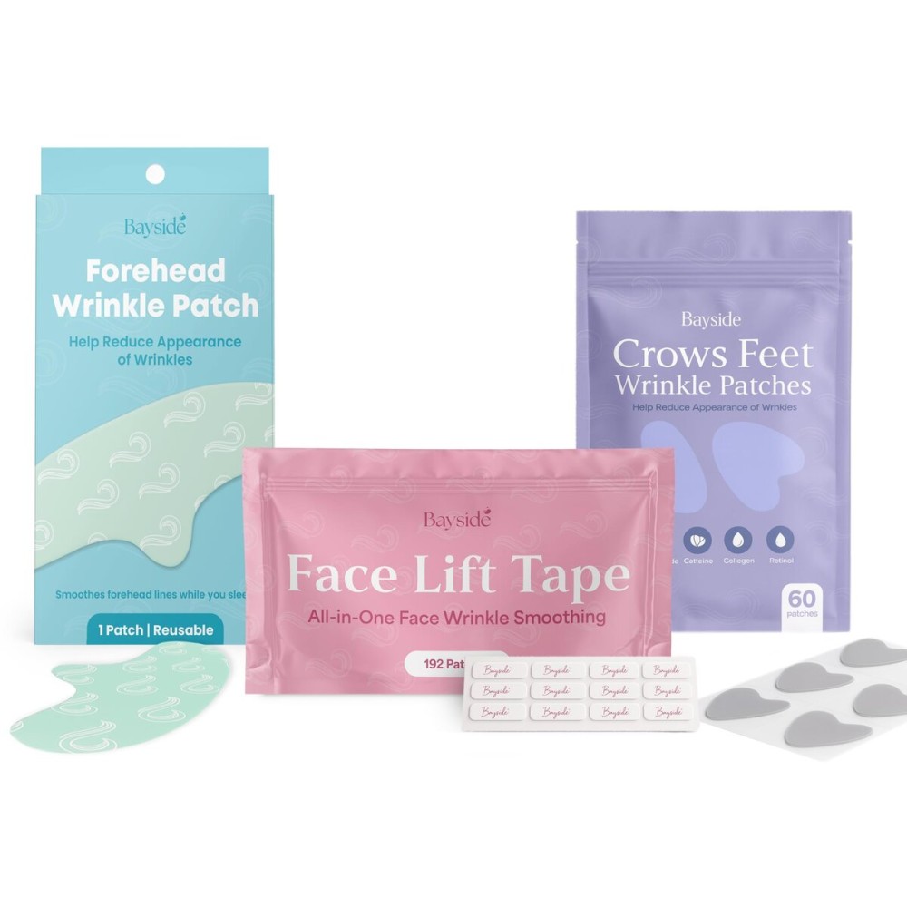 Forehead Wrinkle Patches, Crows Feet Patches & Face Lift Tape | Complete Wrinkle Patch Bundle | All-In-One Anti-Aging Smoothing System for Fine Lines, Firming, Lifting & Overnight Wrinkle Prevention
