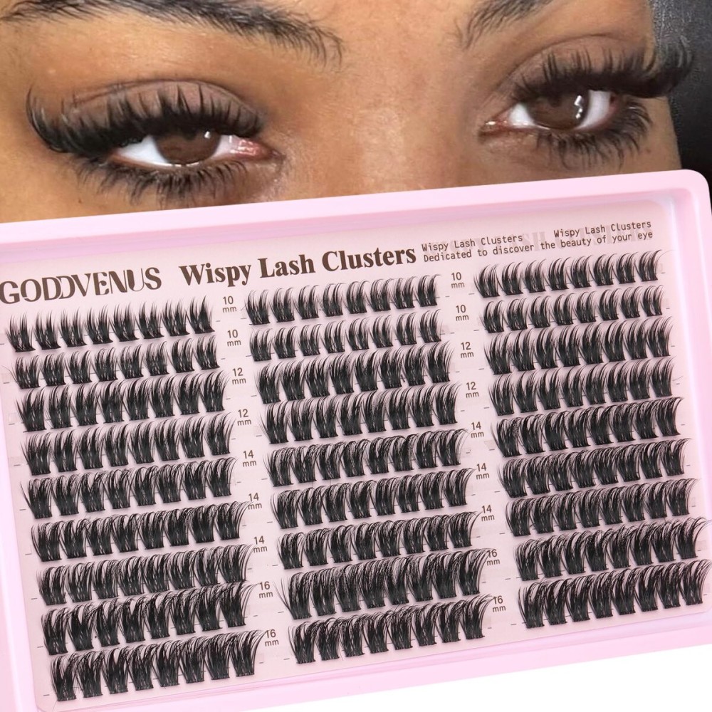 Goddvenus Wispy Manga Lash Clusters Natural Eyelash Clusters Fairy Cluster Eyelash Extensions Anime Individual Lashes C Curl Lash Extension Waterproof DIY Eye Lashes Cluster