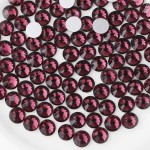 Beadsland Flat Back Crystal Rhinestones Round Gems for Nail Art and Craft Glue Fix, Amethyst, 10mm, SS50/144pcs