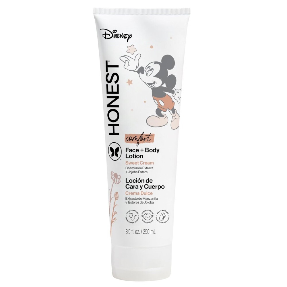 The Honest Company Moisturizing Face and Body Lotion Fast Absorbing Dermatologist Tested Hypoallergenic Disneys Mickey Mouse Comfort Sweet Cream 8.5 fl oz