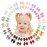 Jollybows 40PCS Baby Girls Hair Bows Ties Boutique Elastic Hair Rubber Ribbon Hair Band Accessories for Kids Toddlers Infants