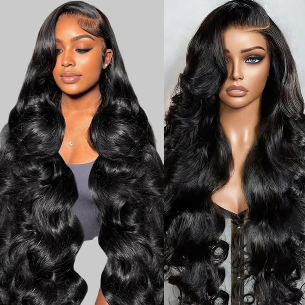 QZOQZO 30 Inch 13x6 Lace Front Wigs Human Hair 180 Density Body Wave HD Lace Frontal Wigs Pre Plucked with Baby Hair Glueless Wig for Women