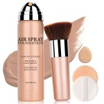 QIUFSSE Airbrush Foundation Makeup Spray Full Coverage Foundation for Mature Skin,Long-lasting Airbrush Flawless Setting Spray,Waterproof Foundation for Smooth Radiant Skin (07 Medium)