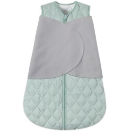 BSTOPPT Newborn Sleep Sack Baby Swaddle,3-Way Adjustable Wearable Blanket,Swaddling Sleeping Bag,TOG 2.5 (Green, 6-12 Months)