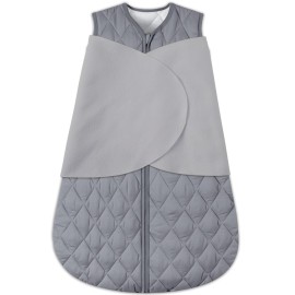 BSTOPPT Newborn Sleep Sack Baby Swaddle,3-Way Adjustable Wearable Blanket,Swaddling Sleeping Bag,TOG 2.5 (Gray, 0-3 Months)