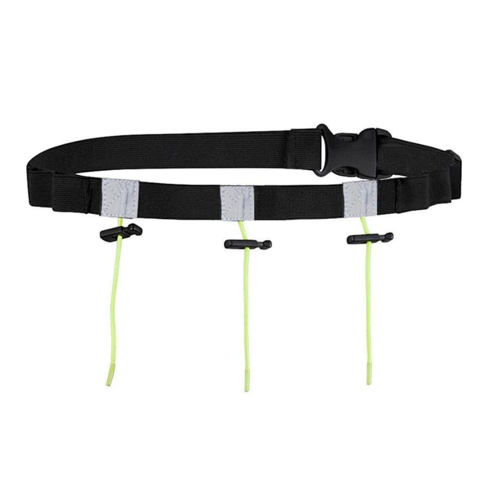 VeloChampion Running Waistpack Belt - Elastic Stretch Fit with Clip Fastening for Triathlon, Marathon, Cycling & Race Number Holder (Adult S/M + 3 Toggles + Gel Loops, 1)
