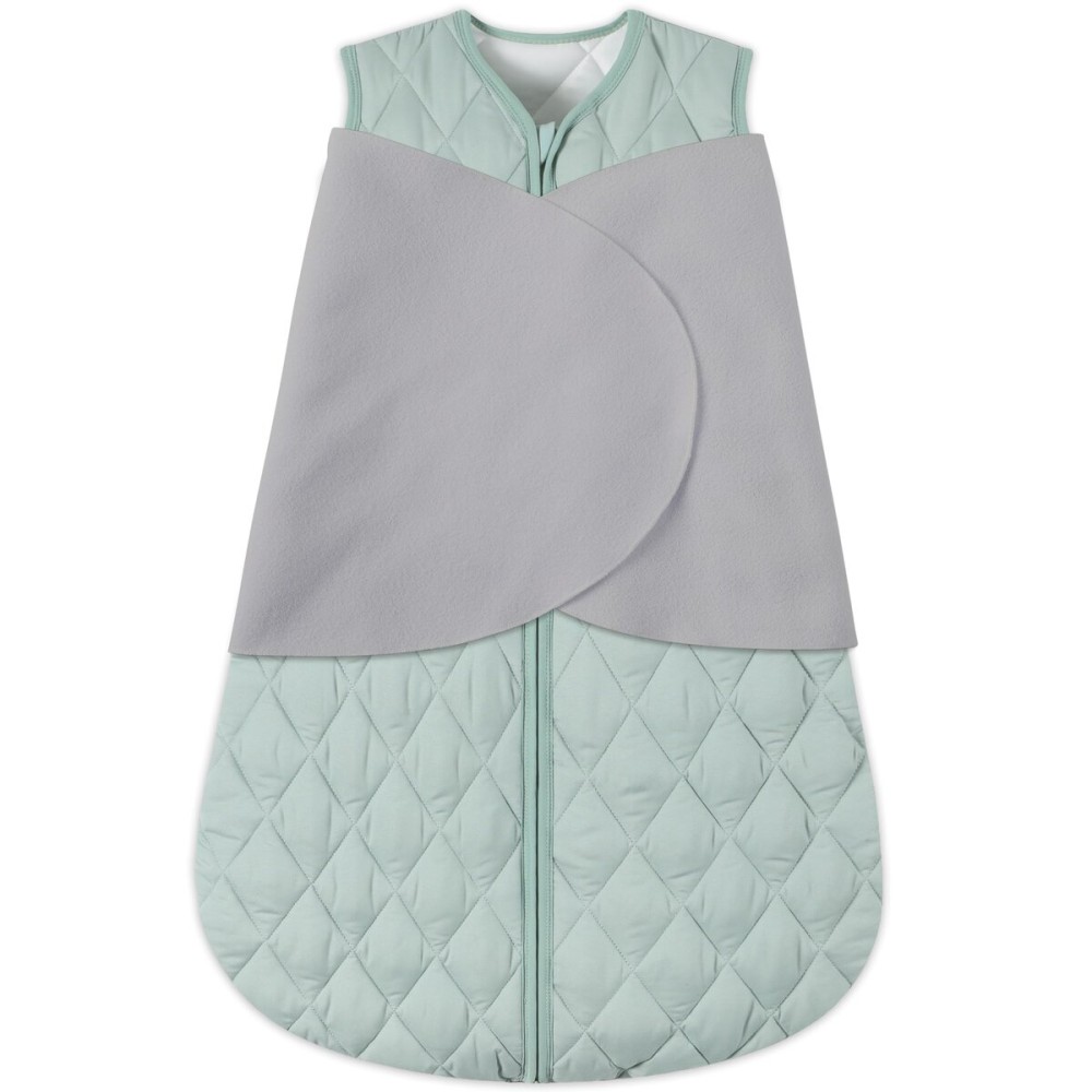 BSTOPPT Newborn Sleep Sack Baby Swaddle,3-Way Adjustable Wearable Blanket,Swaddling Sleeping Bag,TOG 2.5 (Green, 3-6 Months)