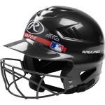 Rawlings | Vapor Molded Youth Batting Helmet with Face Guard | Black