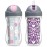 Chicco Flip-Top Straw Cup 9oz | Insulated Toddler Sippy Cup with Soft Silicone Straw | No-Spill | Easy-Clean | BPA-Free | 2pk | For Ages 12+ Months | Floral/Purple Print