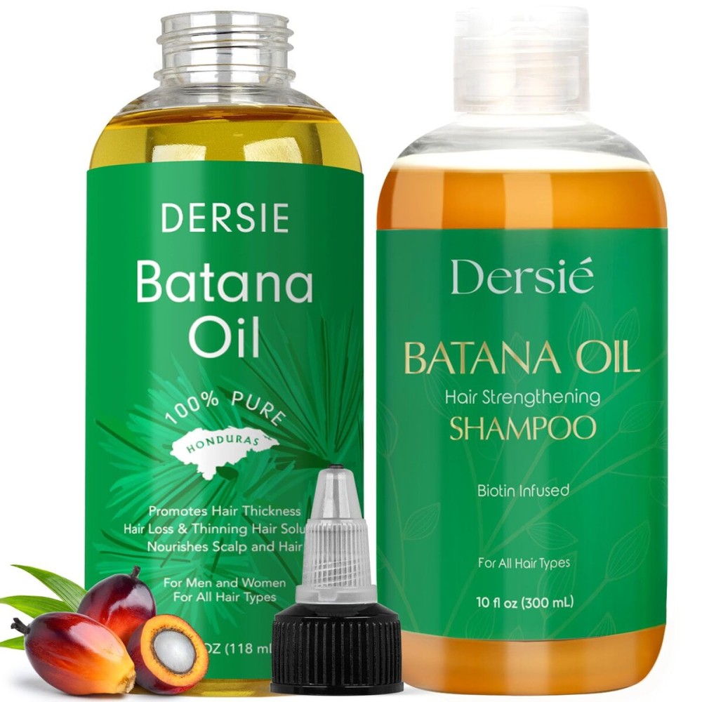 Dersie Batana Oil with Dropper: Organic Batana Oil from Honduras - 100% Pure & Natural (4 fl oz)