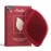 Sndyi Christmas Silicone Body Scrubber, Limited Edition Leaf-Shaped Shower Brush for Gentle Cleanse & Exfoliation, Soft Silicone Loofah Body Brush for Sensitive Skin, Perfect Holiday Gift, Festive Red
