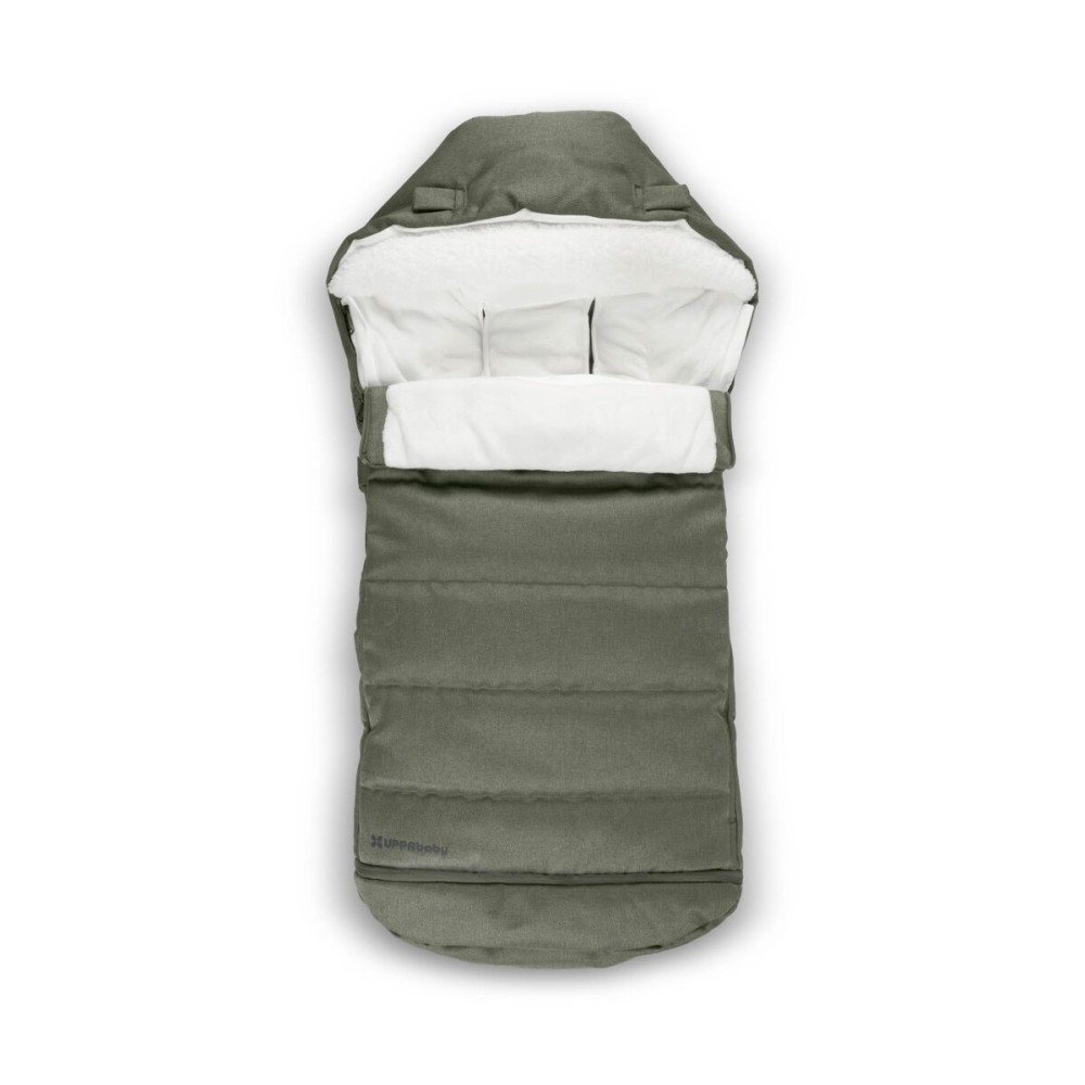 UPPAbaby CozyGanoosh 2-in-1 Seasonal Footmuff - Easily Attaches to UPPAbaby Strollers + RumbleSeat - Versatile, Ultra-Plush Zip-Out Liner for Cold Weather - Evelyn (Meadow Green)