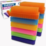 Wilbarger Method Therapy Sensory Brush Occupational & Therapressure Brush for Calming, Stimulating, and Sensory Brushing - Use as Part of The Wilbarger Brushing Protocol, Colored, 12 Count (Pack of 1)
