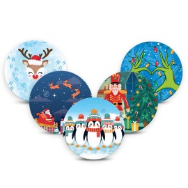 ExpressionMed - Adhesive Patches for Dexcom G7 (Pack of 5) - Made in The USA, Waterproof, Non-Fraying, Pre-Cut CGM Sensor Tapes (Christmas 2025)