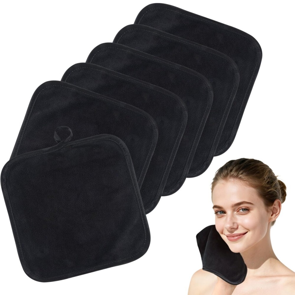 SINLAND Microfiber Facial Cloths Fast Drying Washcloth 8inch x 8inch Absorbent Face Wash Cloth Soft Makeup Remover Cloths