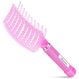 Bsisme Hair Brush, Professional Curved Vented Brush for Faster Blow Drying, Detangler & Frizz-Free on Curly Wet Thick Fine Hair for Women Men Kids