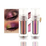 evpct 2Pcs Mermaid Purple Gold Red Duochrome Chameleon Liquid Eyeshadow, Multichrome Metallic Glitter Liquid Eye Shadow Makeup for Women, Waterproof Color Shifting High Pigment Iridescent Eyeshadow