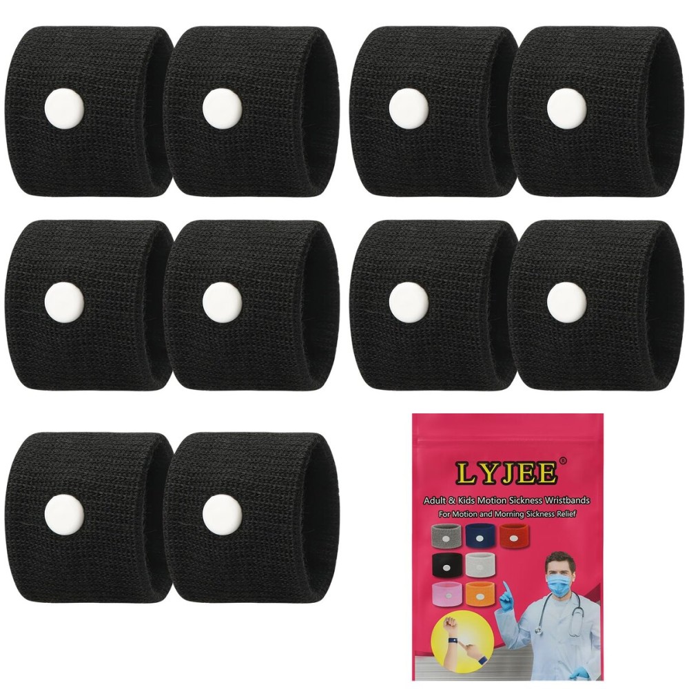 LYJEE Motion Sickness Bracelets for Adults and Kids Motion Sickness Bands Nausea Relief for Pregnant Women Acupressure Nausea Relief for Car, Sea, Air Sickness