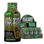 Vitamin Energy Immune+ Extra Strength Energy Shot Army Orange 12 Pack, 260mg Natural Caffeine, B-Vitamins, Citicoline, Green Tea, Immunity & Focus Support, Zero Sugar, Gluten-Free 1.93 fl oz