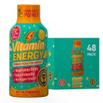 Vitamin Energy Immune+ Extra Strength Energy Shot Pineapple Punch 48 Pack, 260mg Natural Caffeine, B-Vitamins, Citicoline, Green Tea, Immunity & Focus Support, Zero Sugar, Gluten-Free 1.93 fl oz