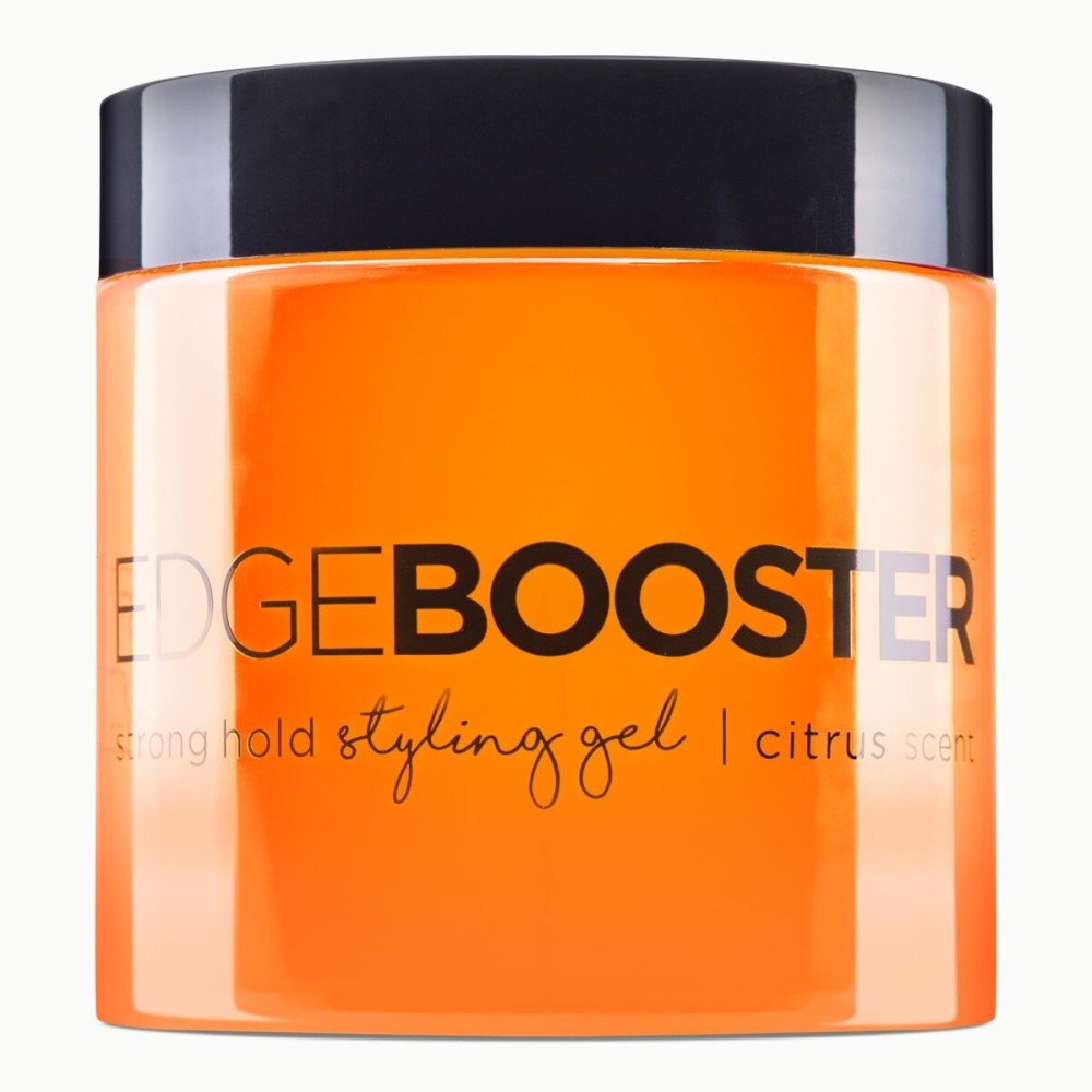 Style Factor EDGE BOOSTER Strong Hold Styling Gel | Alcohol-Free Hair Gel with Camellia Sinensis Seed Oil for Curly, Wavy & Sleek Styles | Frizz Control, Long-Lasting and Flexible Hold (16.9oz)