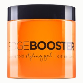 Style Factor EDGE BOOSTER Strong Hold Styling Gel | Alcohol-Free Hair Gel with Camellia Sinensis Seed Oil for Curly, Wavy & Sleek Styles | Frizz Control, Long-Lasting and Flexible Hold (16.9oz)