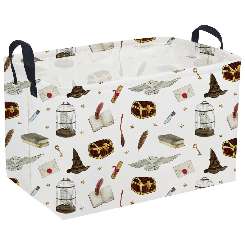 Sanjiaofeng Rectangular Kids Basket Magic Storage Bins,Ctue Storage Basket with Handles.Clothers,Books,Kid\'s Gifts Bins. (Magic)