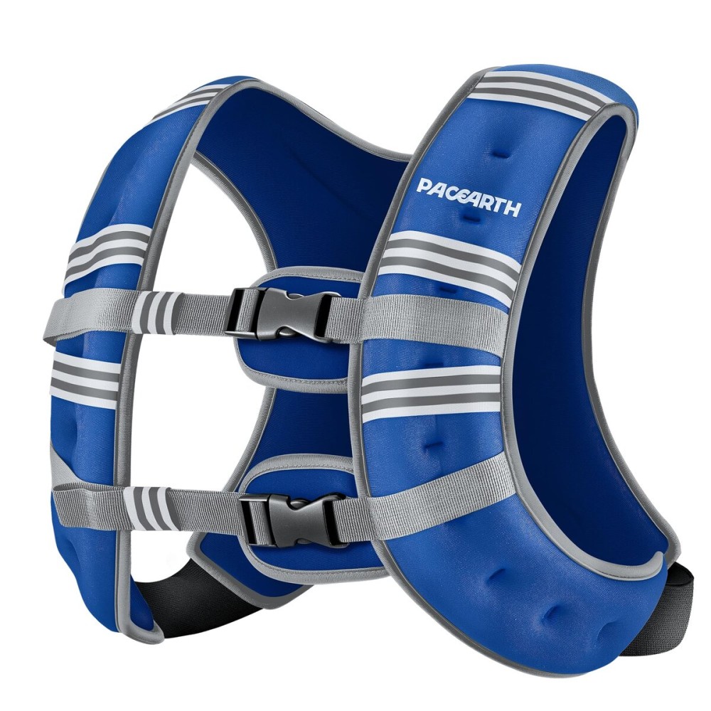 PACEARTH Weighted Vest,6lb/8lb/10lb/12lb/16lb/20lb/25lb/30lb Weight Vest with Reflective Stripe, Body Weight Vests for Women, Men, Weight Loss Workout, Strength Training, Running, Walking, Jogging