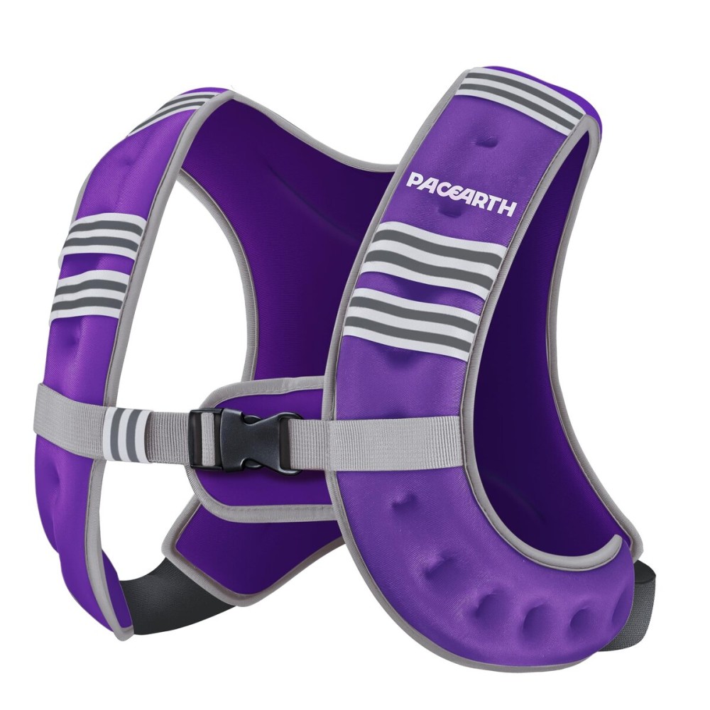 PACEARTH Weighted Vest,6lb/8lb/10lb/12lb/16lb/20lb/25lb/30lb Weight Vest with Reflective Stripe, Body Weight Vests for Women, Men, Weight Loss Workout, Strength Training, Running, Walking, Jogging