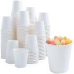 Lamosi 100 Pack 5 oz Paper Cups, Disposable Small Bathroom Cups 5oz, Mini Espresso Cups for Mouthwash, Travel, Party, Picnics, Home