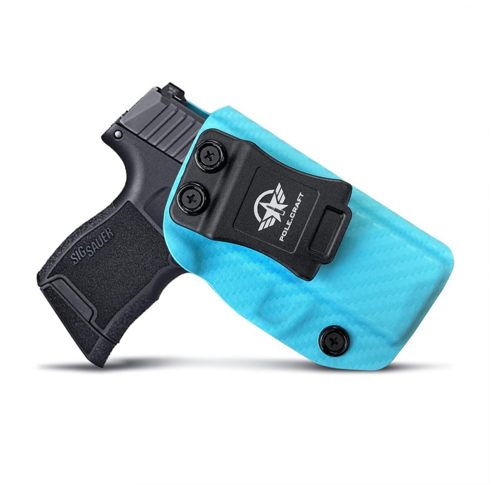 POLE.CRAFT IWB Kydex Holster for Sig P365 / P365 SAS / P365 X Pistol - Inside Waistband - Gun Accessories - Sig 365 X / 365 SAS Holster (Black, Right Hand Draw)