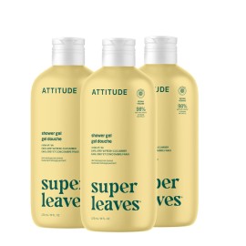 ATTITUDE Body Wash, EWG Verified Shower Gel, Dermatologically Tested, Plant and Mineral-Based, Vegan Personal Care Products, Earl Grey & Fresh Cucumber Scent, 16 Fl Oz (Pack of 3)