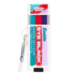 Franklin Sports Premium Baseball Eye Black - All Sports Eyeblack Stick for Baseball, Softball + Football Players - 3 Color Gold Fusion for Sun Glare - Coral/Teal